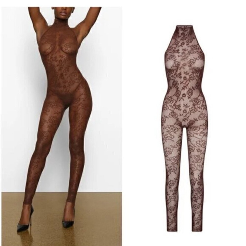 SKIMS Chocolate Lace Jumpsuit